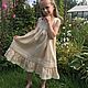 Linen dress for girl 'Soft pastel' Growth 116 cm, Childrens Dress, Ivanovo,  Фото №1