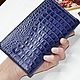Wallet longer 'Cayman violet' with decorative embossing, Purse, Kirovo-Chepetsk,  Фото №1