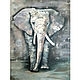 Elephant painting African motifs Interior painting Gift to a man, Pictures, Izhevsk,  Фото №1
