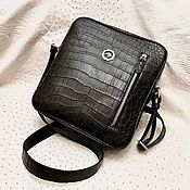 Сумки и аксессуары handmade. Livemaster - original item Men`s bag made of genuine crocodile leather, in black.. Handmade.