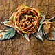 Grosgrain rose brooch silk 'waiting for autumn'. Brooches. LIUDMILA SKRYDLOVA (flower glade). Online shopping on My Livemaster.  Фото №2