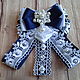 Dark blue bow brooch. Ties. Anghelina Kodryan. Online shopping on My Livemaster.  Фото №2
