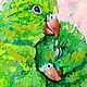 Painting Parrots Oil Canvas 25 x 30 Pair of parrots. Pictures. matryoshka (azaart). My Livemaster. Фото №5