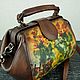 Bag: Crossbody bag: Sienna brown with a pattern, Valise, St. Petersburg,  Фото №1