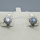 Silver earrings with natural topaz 6 mm. Earrings. yakitoriya. Online shopping on My Livemaster.  Фото №2