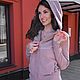 Cashmere suit with a hood color gray pink, Suits, Moscow,  Фото №1