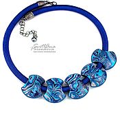 Украшения handmade. Livemaster - original item Stylish Accent Necklace Blue (705) (378) Designer Jewelry. Handmade.