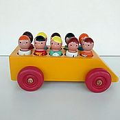 Куклы и игрушки handmade. Livemaster - original item Wooden Bus School Tour. Handmade.
