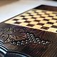 Backgammon handmade 'Bear 1' Art. .031. Backgammon and checkers. Gor 'Derevyannaya lavka'. My Livemaster. Фото №4