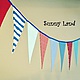 Гирлянда из 6 флажков "Морская". Гирлянды. Sunny Land (sunnyland). Ярмарка Мастеров.  Фото №5