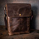 Мужская сумка через плечо из натуральной кожи STANFORD ручной работы, Мужская сумка, Тула,  Фото №1