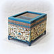 Tea box with glass 'Spring'. Box. decoupage history. My Livemaster. Фото №4