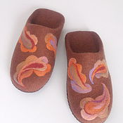 Обувь ручной работы handmade. Livemaster - original item Slippers felted women`s. Handmade.