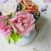 Лиловый пион из холодного фарфора – заказать на Ярмарке Мастеров ...