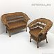 Order Wicker furniture for dolls - armchair and sofa - doll miniature. kotomka-nv. Livemaster. . Doll furniture Фото №3