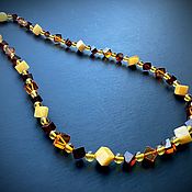 Beads from natural amber