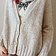 Knitted cardigan made of merino Oatmeal, Cardigans, Minsk,  Фото №1