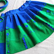 Одежда детская handmade. Livemaster - original item Suede skirt for girls. Handmade.