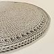  Light Grey Round Pigtail Bath Mat. Carpets. knitted handmade rugs (kovrik-makrame). Online shopping on My Livemaster.  Фото №2