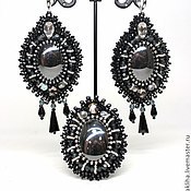 Украшения handmade. Livemaster - original item Large earrings and a ring 