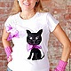 T-shirt with copyright print a Real Pussycat