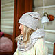 Set in a chunky knit knit. Color melange beige. Headwear Sets. Olga Lado. My Livemaster. Фото №5