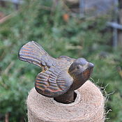 Для дома и интерьера handmade. Livemaster - original item Holder with a bobbin of thread Birdie Garden Decor. Handmade.
