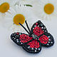 Brooch 'Butterfly', beaded, crystals. Brooches. IRNI. Online shopping on My Livemaster.  Фото №2