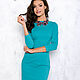 Turquoise viscose sheath dress, blue figure dress, Dresses, Novosibirsk,  Фото №1