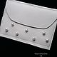 Business card holder with beads, leather, Business card holders, Moscow,  Фото №1