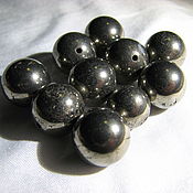 Материалы для творчества handmade. Livemaster - original item Pyrite bead 10 mm. Handmade.