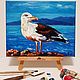 Order Sea Gull oil painting Buy a picture of a seagull. Vladyart. Livemaster. . Pictures Фото №3