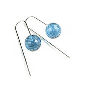 Украшения handmade. Livemaster - original item Topaz earrings, Long blue earrings london blue topaz. Handmade.