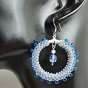 Украшения handmade. Livemaster - original item Earrings rings gray blue 