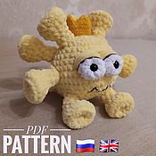 Материалы для творчества handmade. Livemaster - original item Master class knitted virus PDF-Coronavirus-Crochet pattern. Handmade.