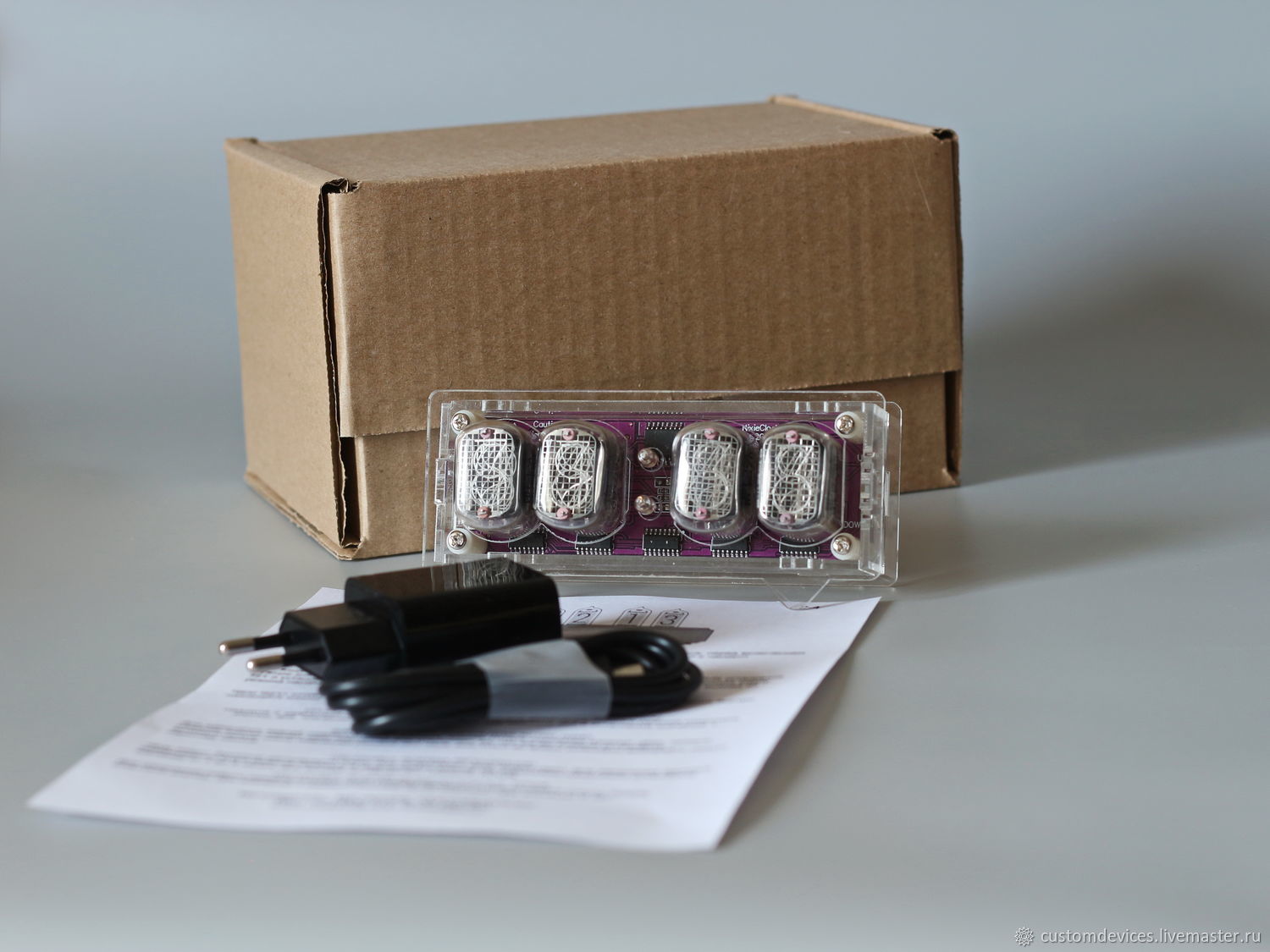 Ламповые часы "ИН-12 4 лампы" (Акрил) в интернет-магазине Ярмарка ...