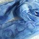 Silk scarf Blue rose,170h70 cm,batik, chiffon painting. Wraps. arkensoie Silkyway. My Livemaster. Фото №5