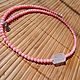 Natural coral and rose quartz necklace with 925 silver, Necklace, Sergiev Posad,  Фото №1