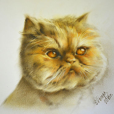 Картины и панно ручной работы. Ярмарка Мастеров - ручная работа Портрет по фото кота. Handmade.