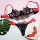 Handmade underwear with contrast straps. Underwear sets. Your alibi ( lingerie). Online shopping on My Livemaster.  Фото №2