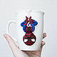 Кружка с декором "Человек-паук". Mugs and cups. Al Catone store. Online shopping on My Livemaster.  Фото №2