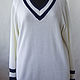 V-neck jumper with striped trim. Jumpers. stylish things. My Livemaster. Фото №8