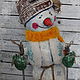  Снеговик веселый лыжник. Снеговики. Elizaveta-streltsova. Интернет-магазин Ярмарка Мастеров.  Фото №2