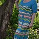dress knitted . Handmade. turquoise. Dresses. DominikaSamara. My Livemaster. Фото №6