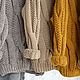 Jerseys: Women's knitted sweater with braids of warm beige color. Sweaters. Kardigan sviter - женский вязаный свитер кардиган оверсайз. My Livemaster. Фото №5