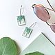 Серьги со съемными подвесками “Mint”, Серьги классические, Хабаровск,  Фото №1
