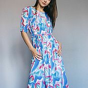 Платье "Небесная синева" размер 42