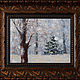 Oil painting 'Snow covers the forest'. Pictures. Zhanne Shepetova. Online shopping on My Livemaster.  Фото №2