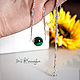 Order Mini necklace with natural malachite 'Great love'. Author studio Kamelya - Polina. Livemaster. . Pendants Фото №3