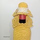 The design of the bottles: Knitted bottle case Lady in a hat. Bottle design. Lace knitting workshop. Lidiya.. My Livemaster. Фото №6